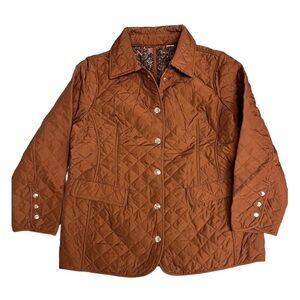 Chicos Brown Quilted Barn Jacket Like new condition